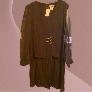 Fashion bug 2pc womens black elegant dress